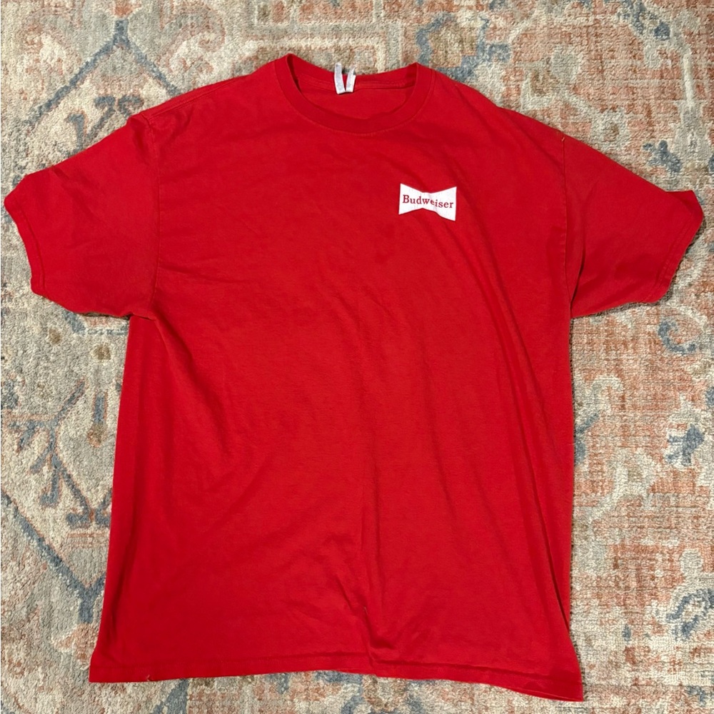 Gildan Red Budweiser Men's Short Sleeve Tee